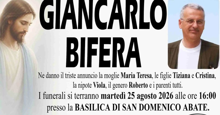 SORA - SI E' SPENTO GIANCARLO BIFERA