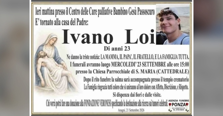 ANAGNI - OGGI L'ULTIMO SALUTO A IVANO LOI