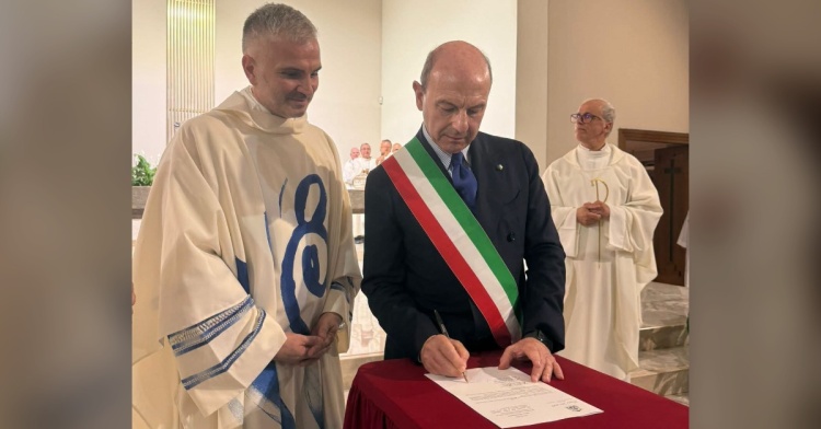 FROSINONE - MASTRANGELI ACCOGLIE DON TONINO
