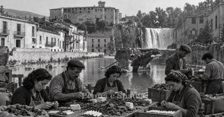 ISOLA LIRI - QUANDO LE SIGARETTE SI FACEVANO SOTTO LA CASCATA